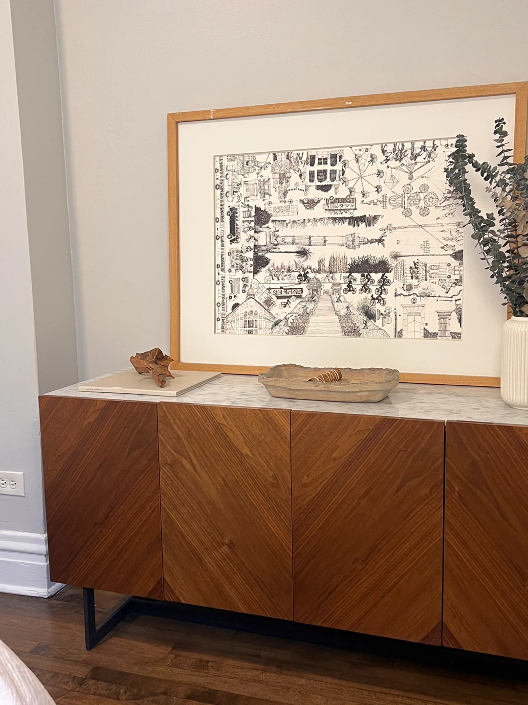 Suspend 57” Walnut Wood Media Console - photo 3
