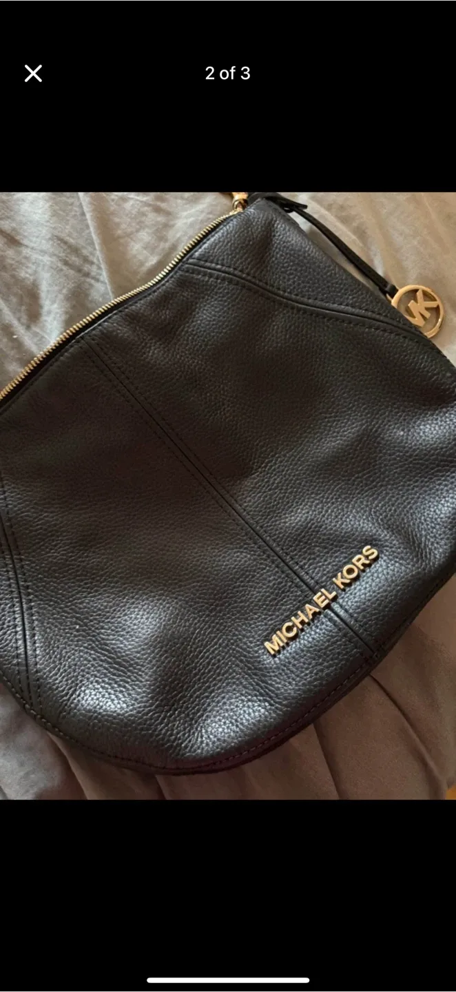 Michael Kors Black Leather Crossbody Bag image indicator(2)