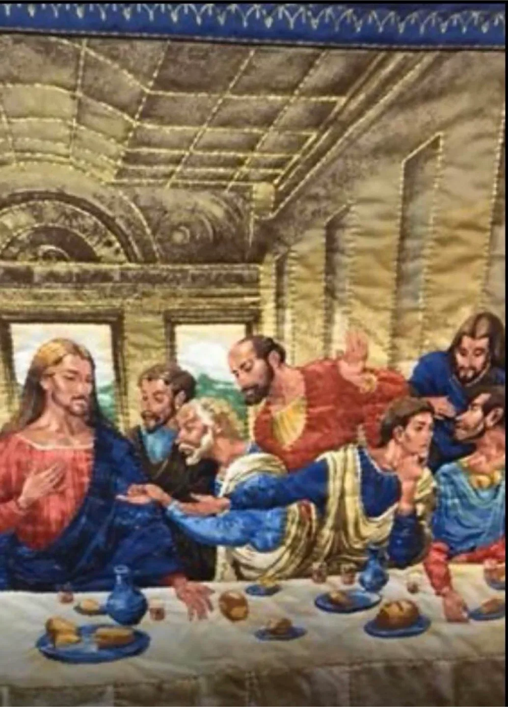 Handmade wallhanging of The Last Supper image indicator(4)