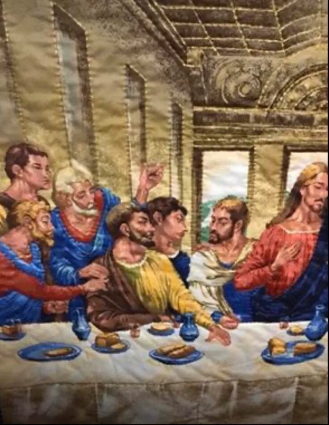 Handmade wallhanging of The Last Supper image indicator(3)