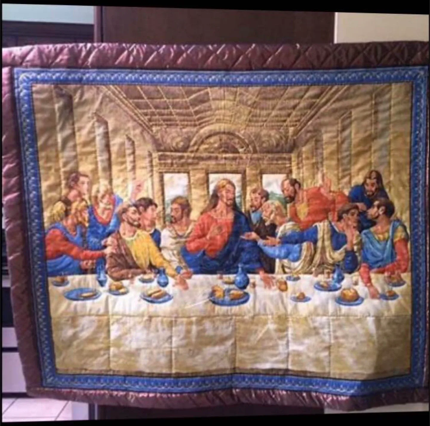 Handmade wallhanging of The Last Supper image indicator(2)