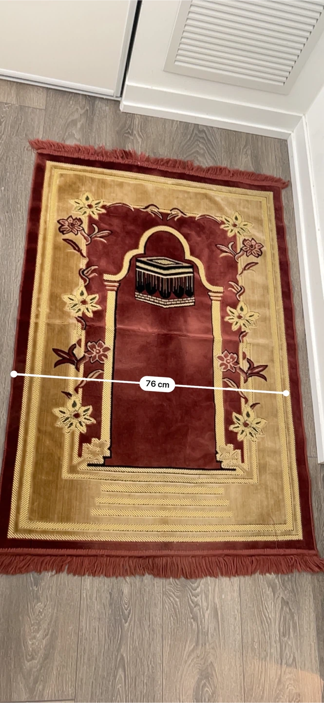 Prayer Rug - Burgundy & Gold - photo 5
