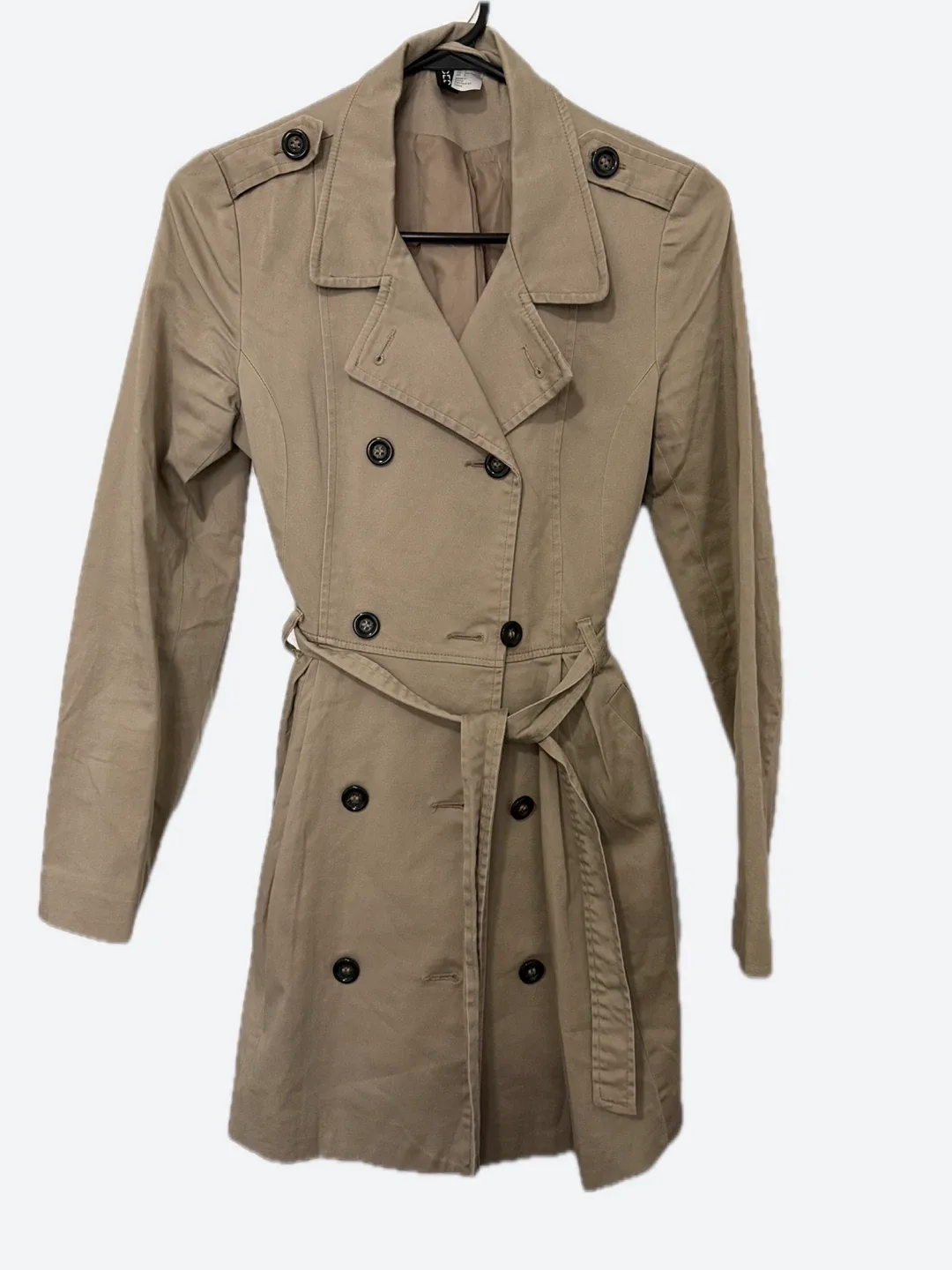 H&M Divided Trench Coat - Size 2 🥕 thumbnail