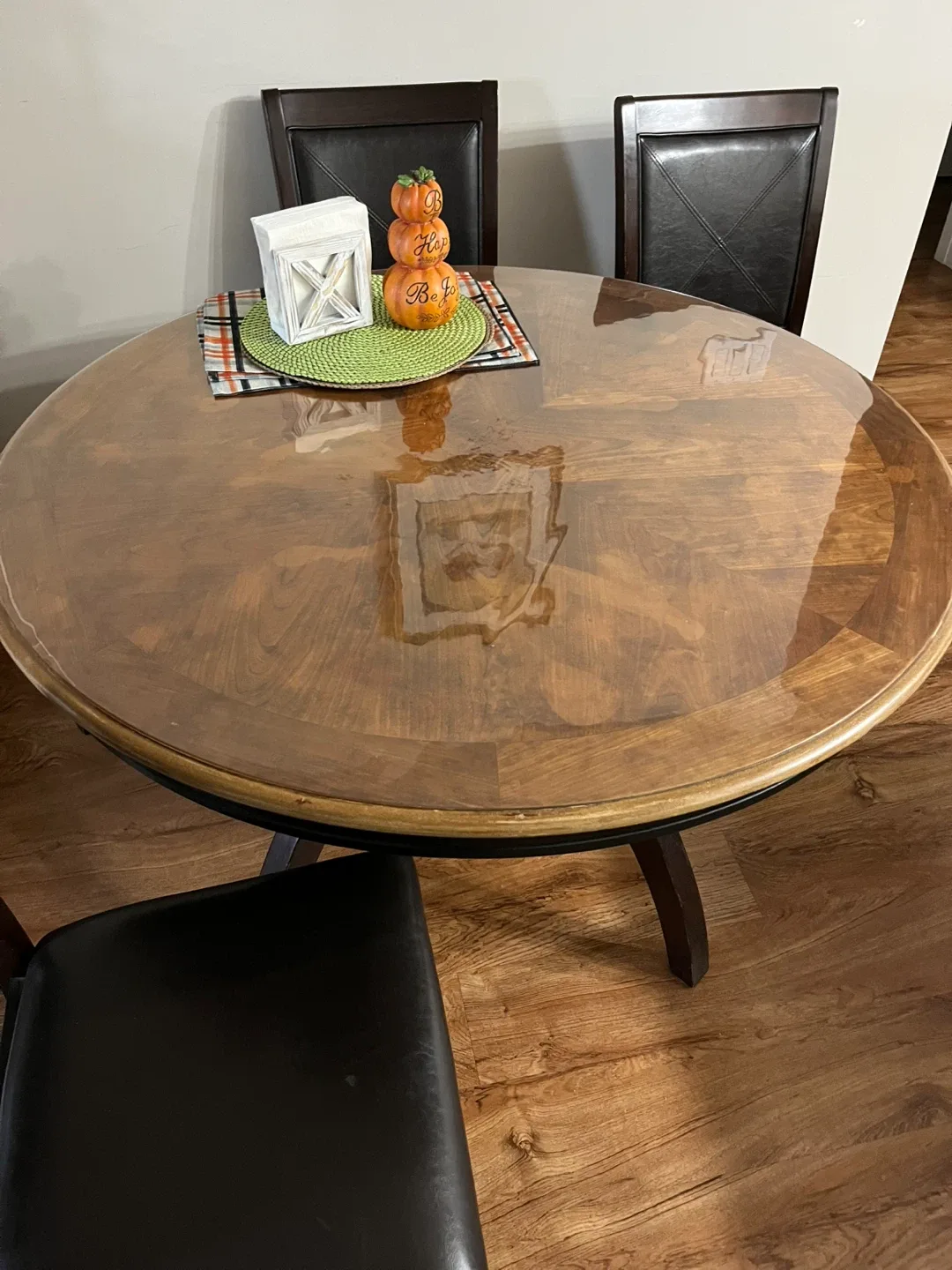 Dining Table Chair - Brown Leather