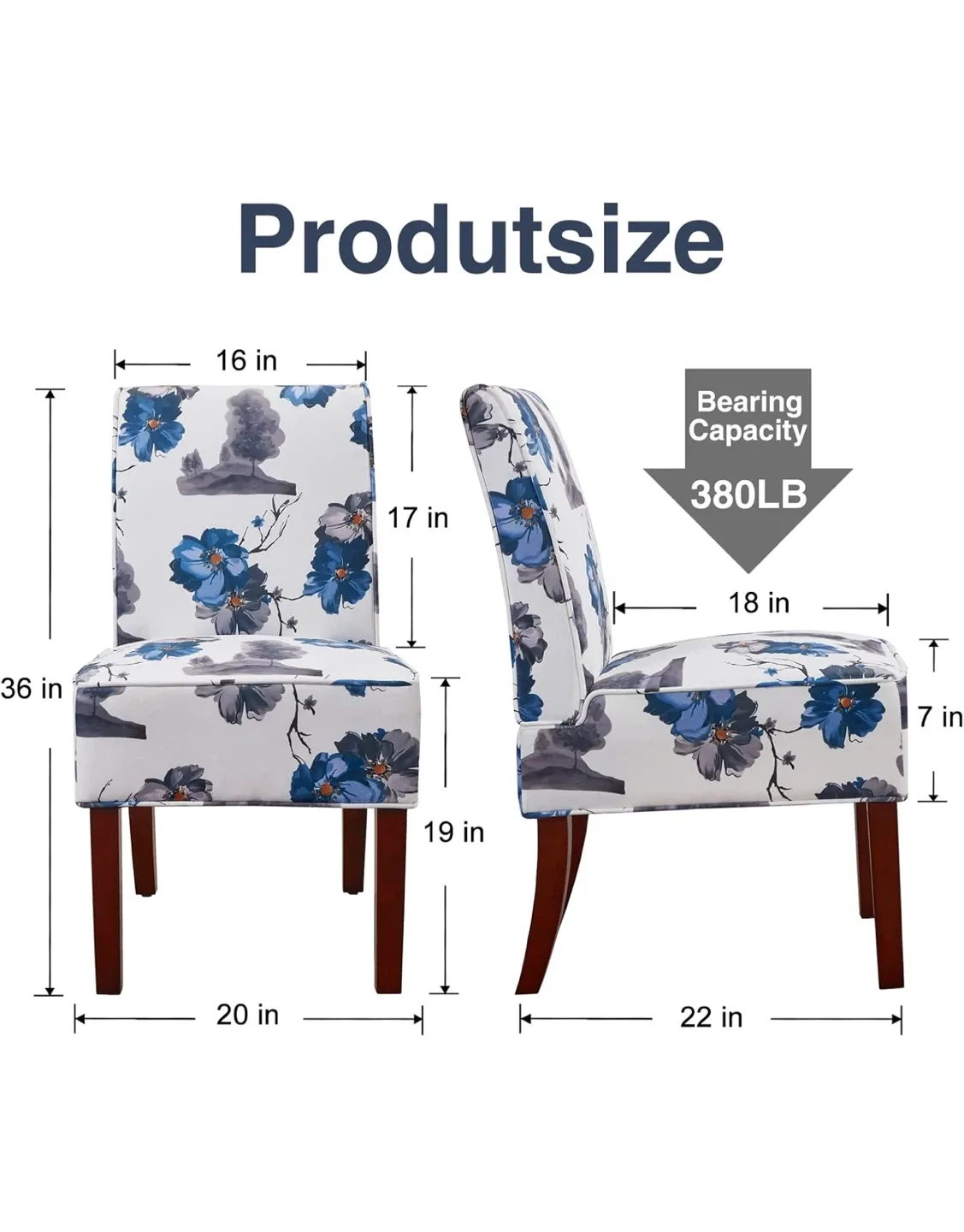 DRM'SCUUM Floral Accent Chair image indicator(2)