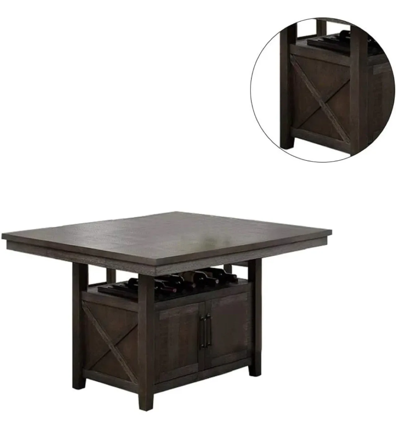 Dining room table & Chairs w/ wine rack & storage space image indicator(3)