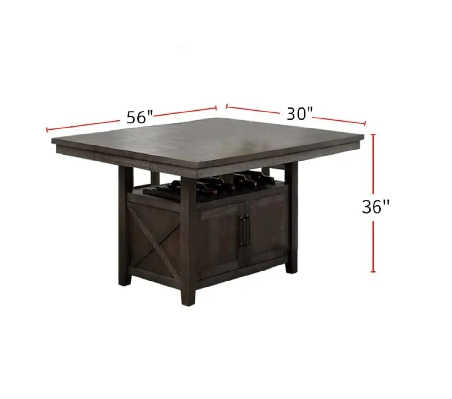 Dining room table & Chairs w/ wine rack & storage space image indicator(5)