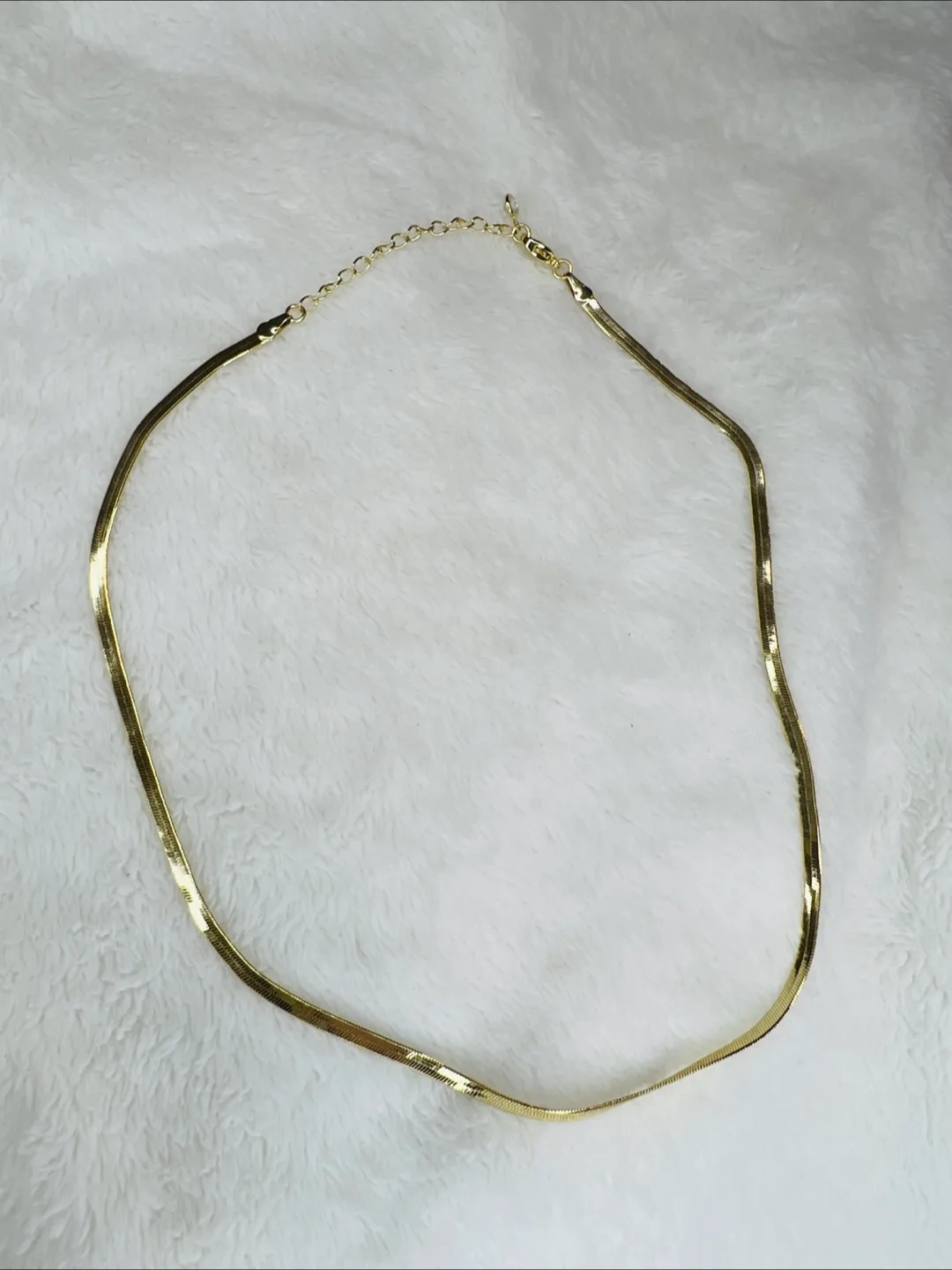 14k Gold platedHerringbone Necklace