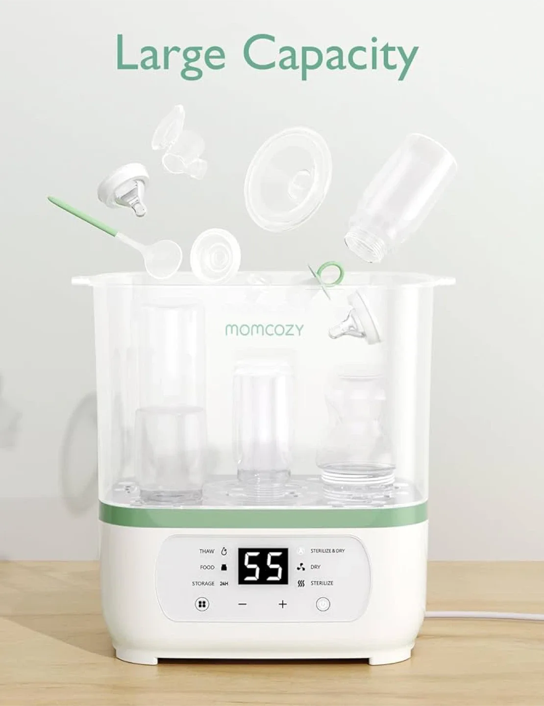 Momcozy Bottle Sterilizer and Dryer, 8-in-1 Electric Steam image indicator(5)