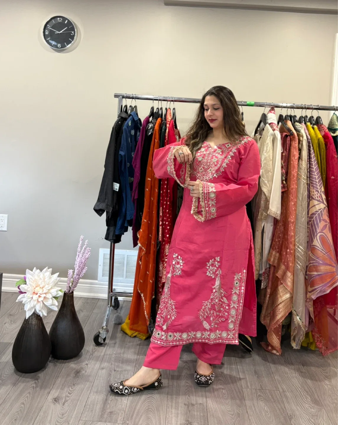 Pink Embroidered Salwar Kameez Suit thumbnail