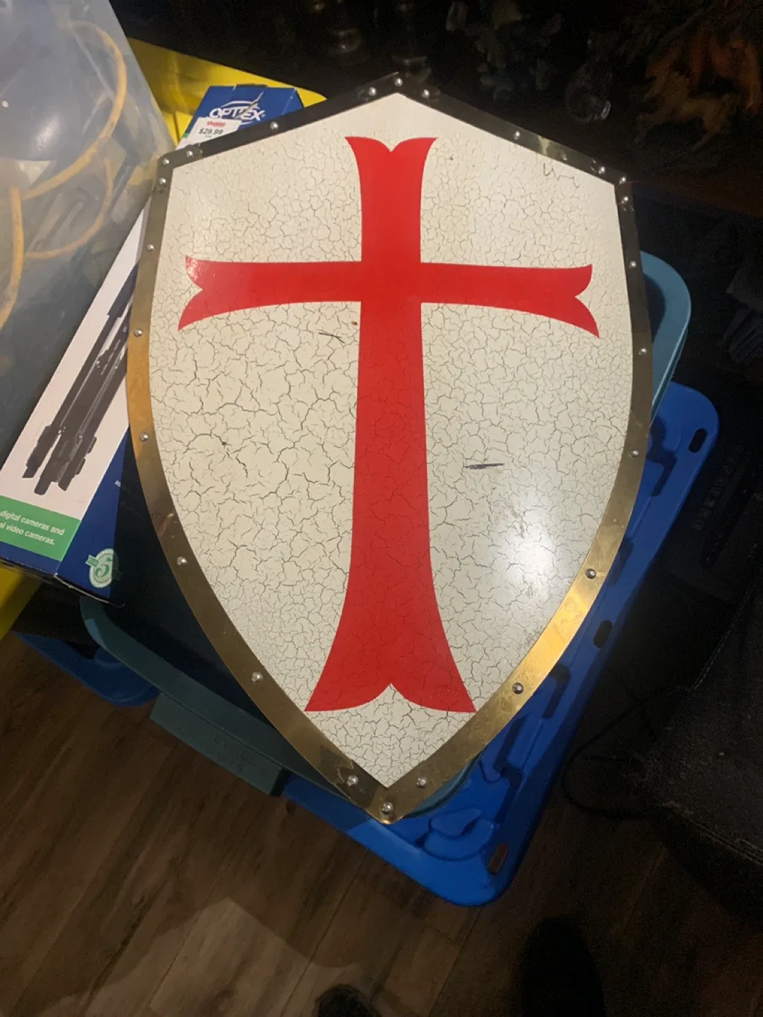 Crusader Knight Shield - Red Cross Design