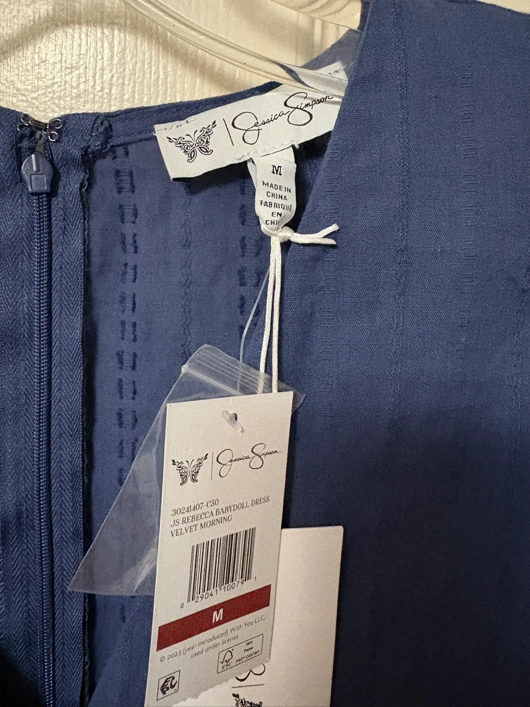 Jessica Simpson Blue Casual Dress NWT - Sz M image indicator(4)