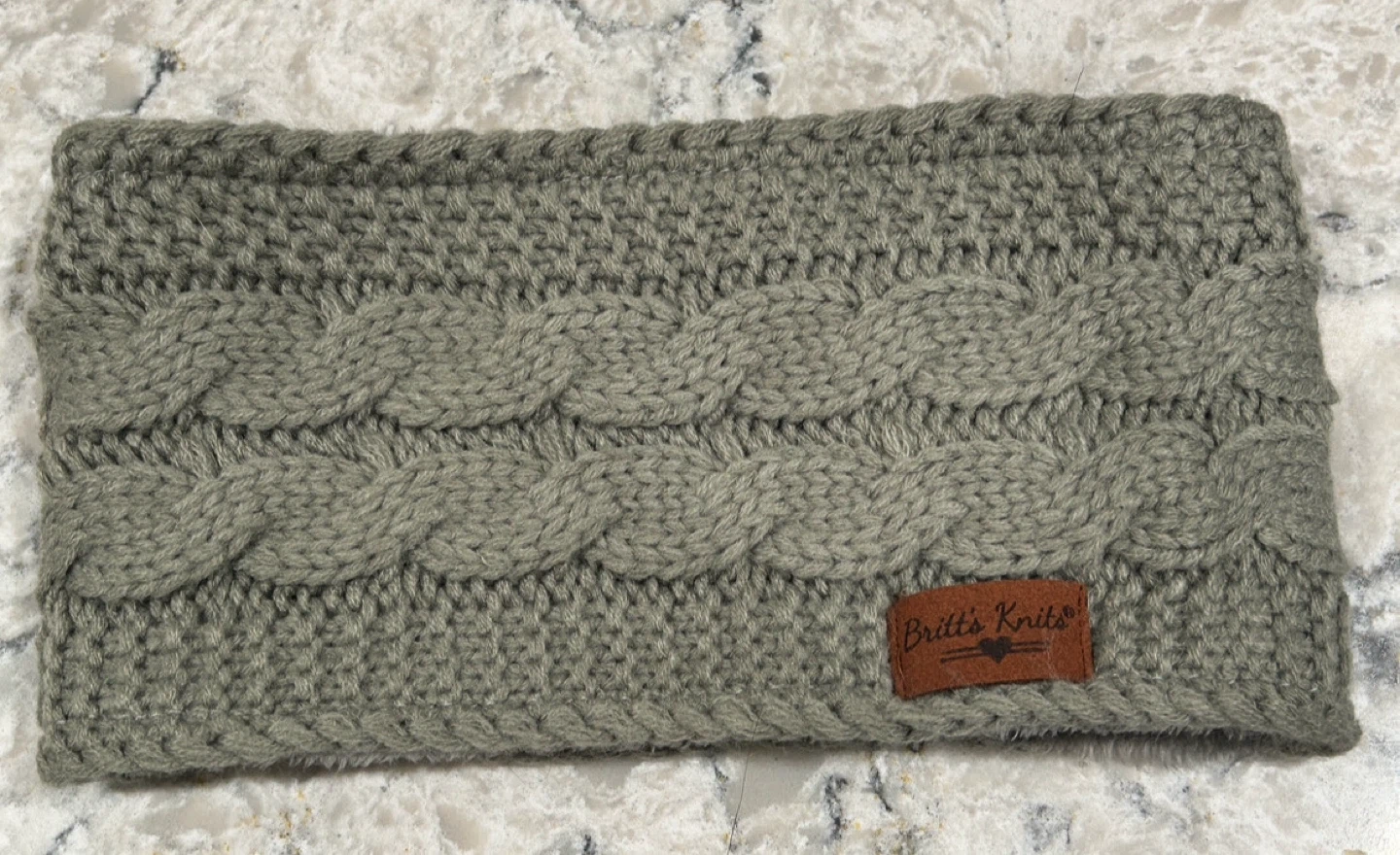 Black and Grey Cable Knit Cozy Headband ($10 each) - photo 4