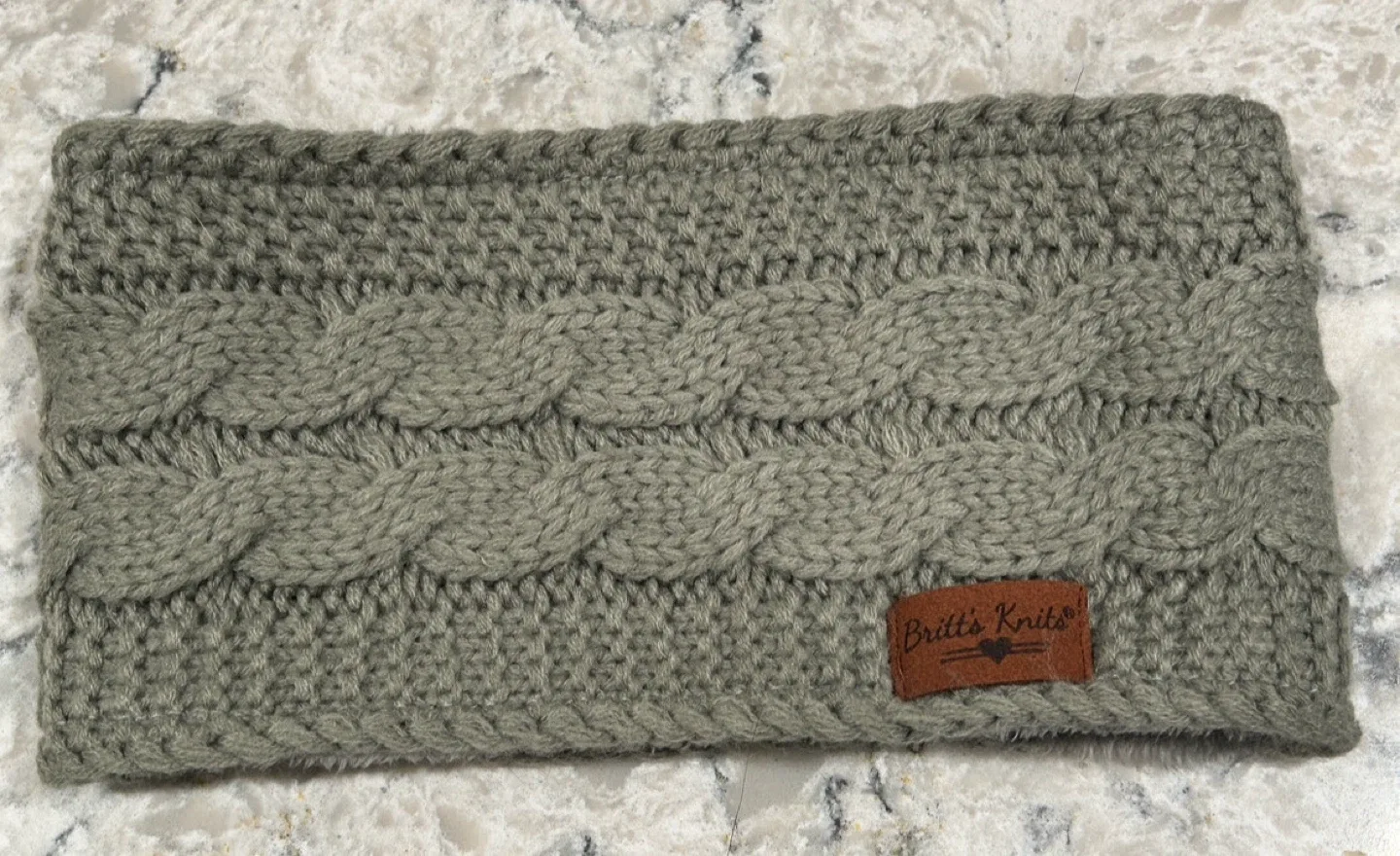 Black and Grey Cable Knit Cozy Headband ($10 each) image indicator(4)