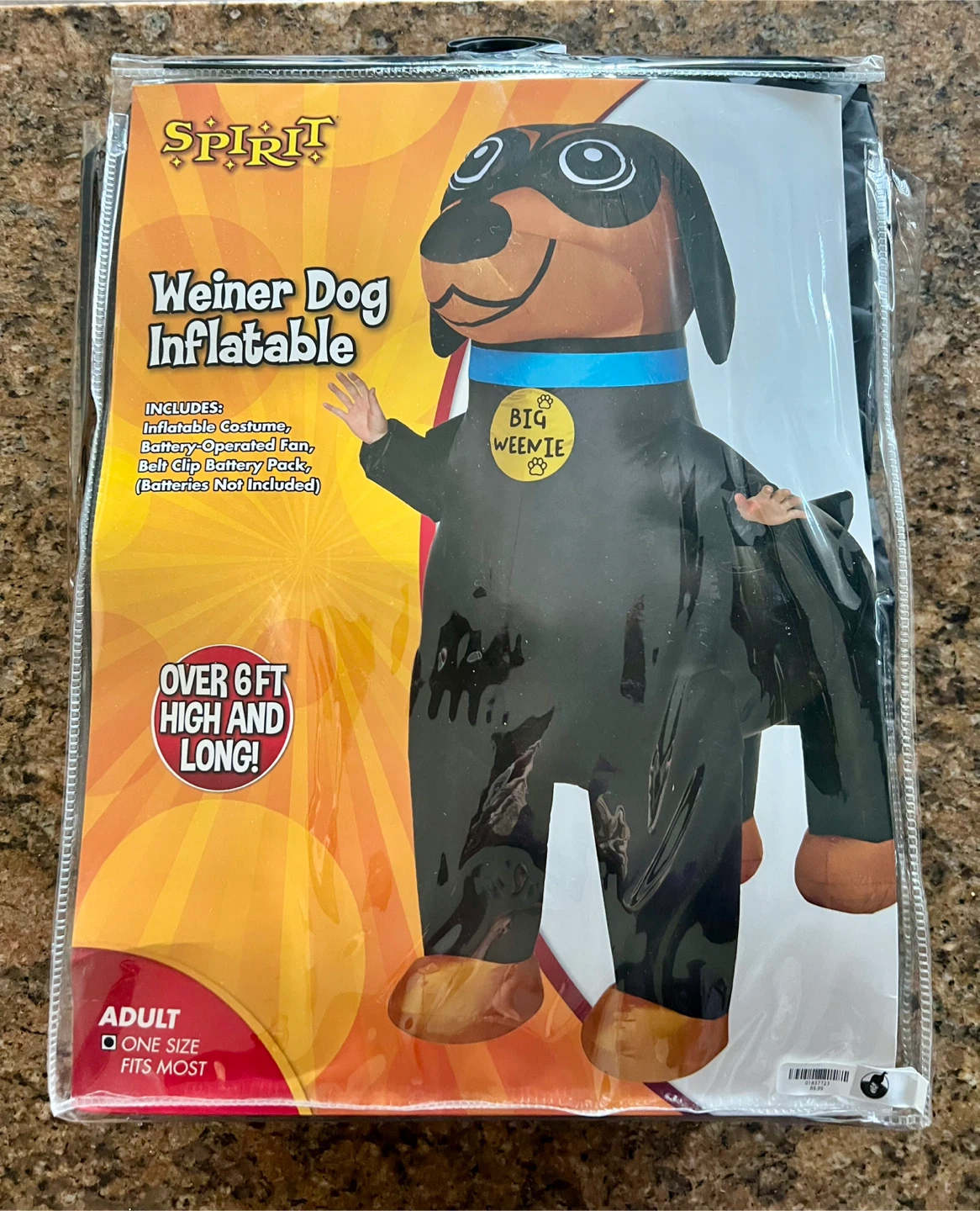 Spirit Halloween Weiner Dog Inflatable Costume - Adult OSFM