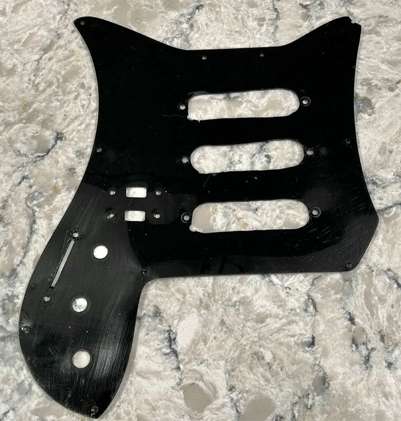 Guitar Pickguard Black with Floral Design image indicator(4)