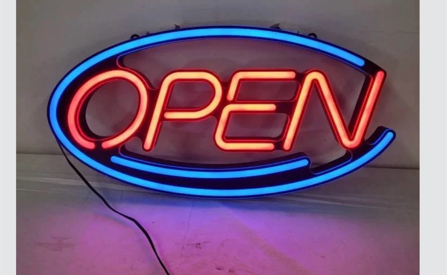 Open Neon Sign