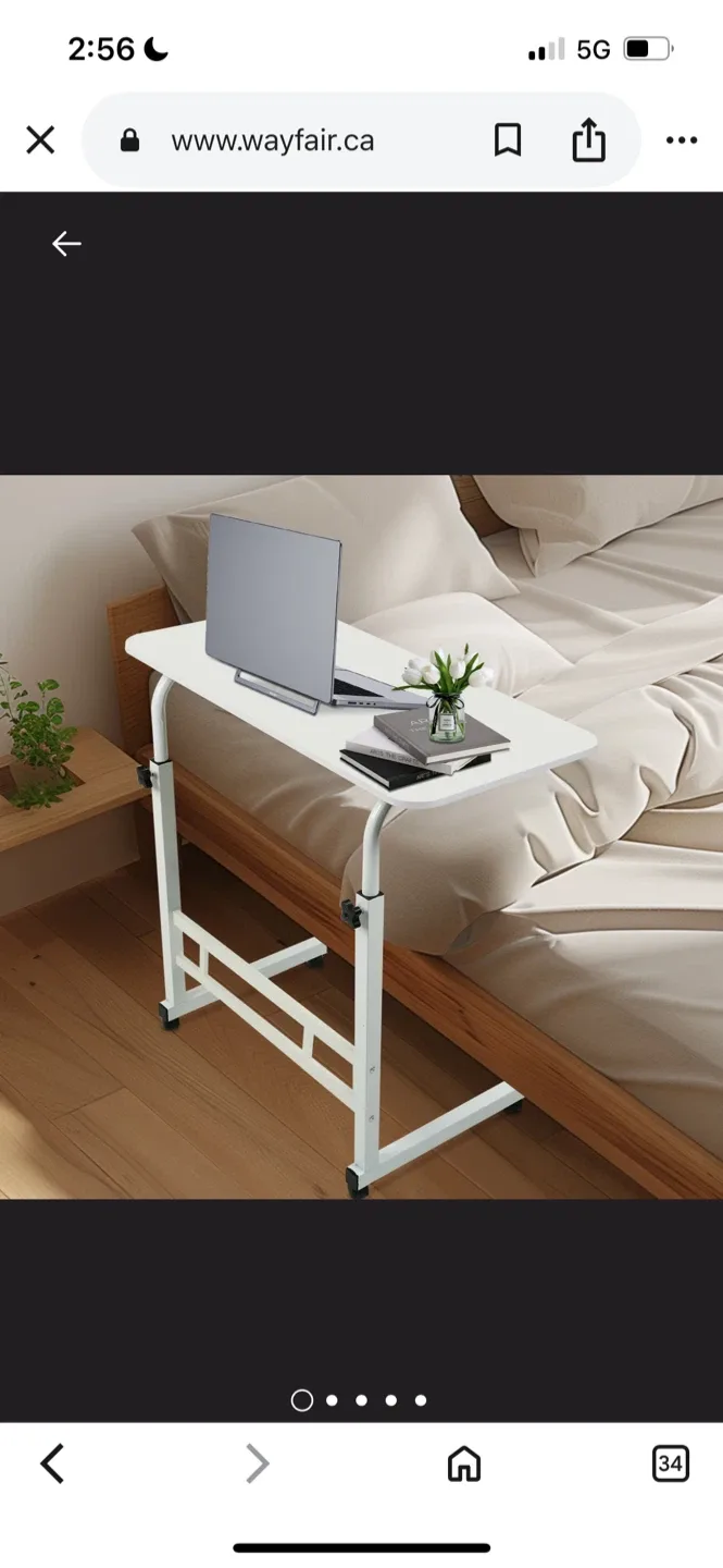 Adjustable Height Rolling Laptop Desk thumbnail