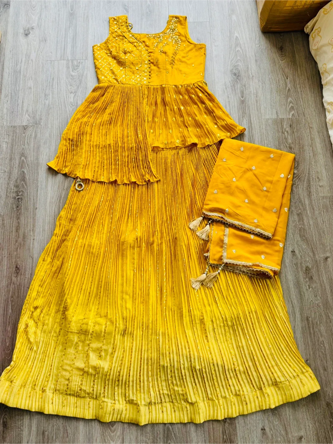 Designer Yellow Lehenga Choli Set