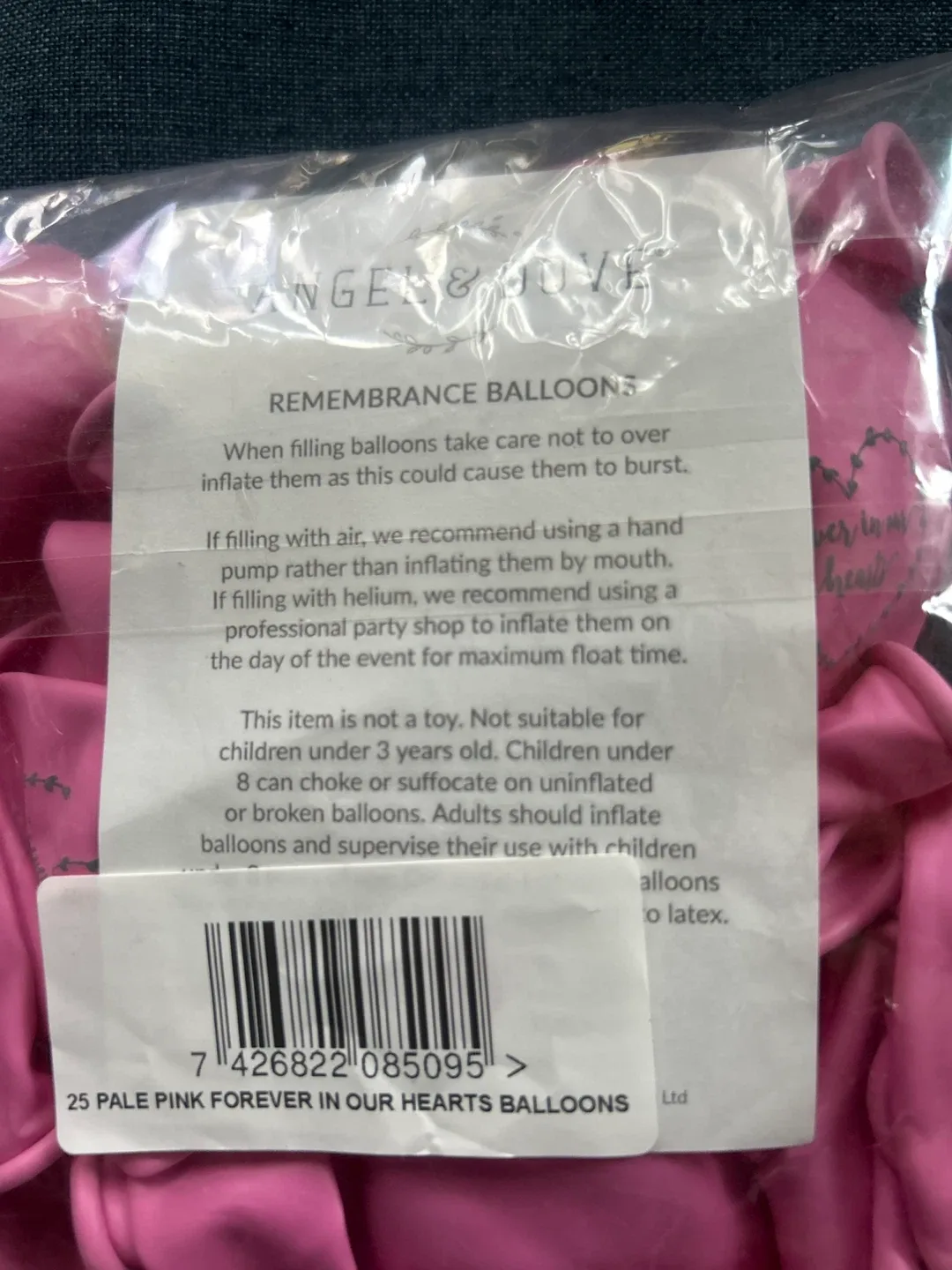 🥕 Angel & Dove Pale Pink Remembrance Balloons image indicator(3)