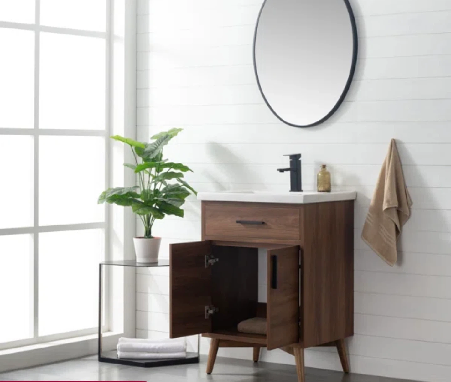 Mid-Century Modern Bathroom Vanity - 34" x 24" - photo 2