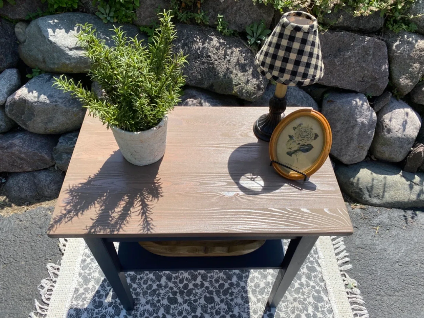 Side Table - Wood & Dark Blue image indicator(6)