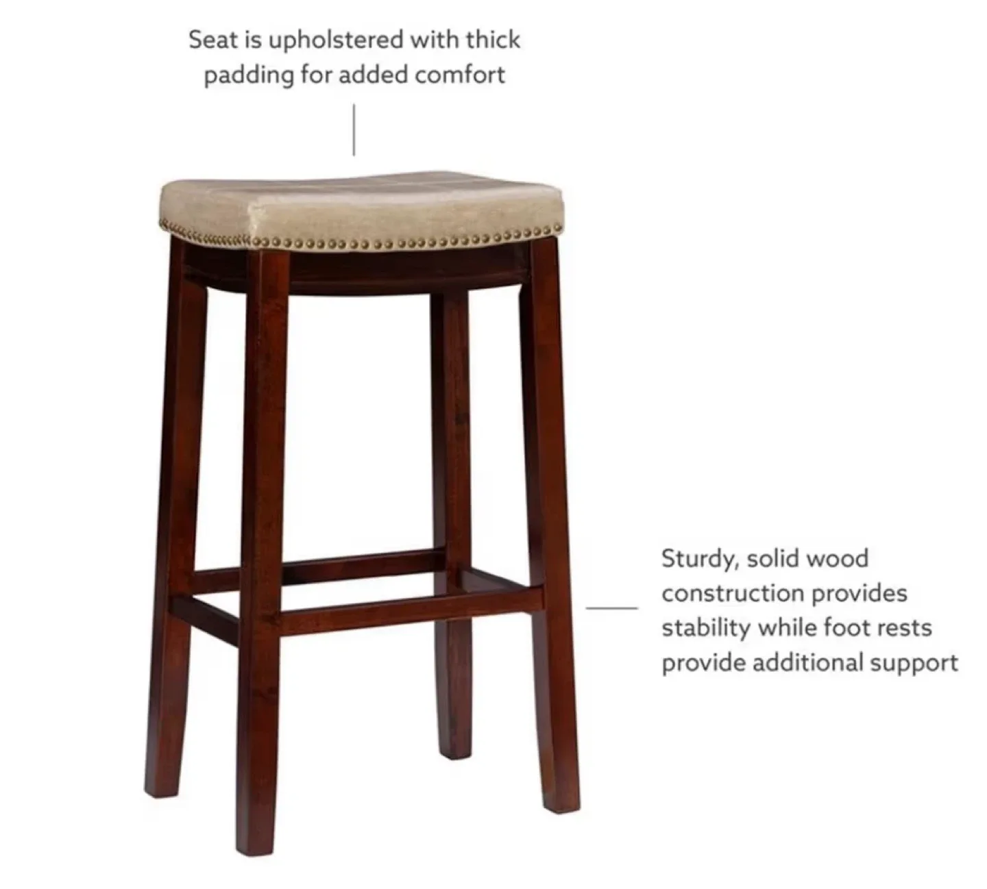 Counter Height Bar Stool with Padded Seat (set of 2) image indicator(5)
