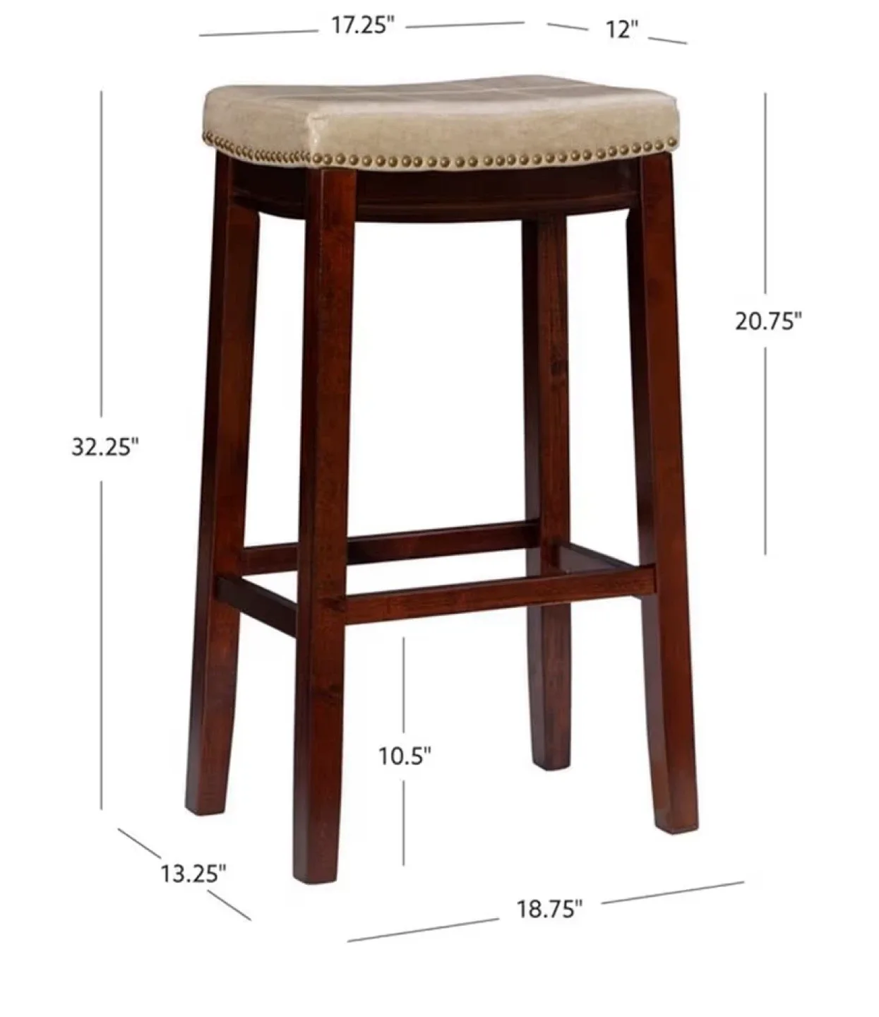 Counter Height Bar Stool with Padded Seat (set of 2) image indicator(4)