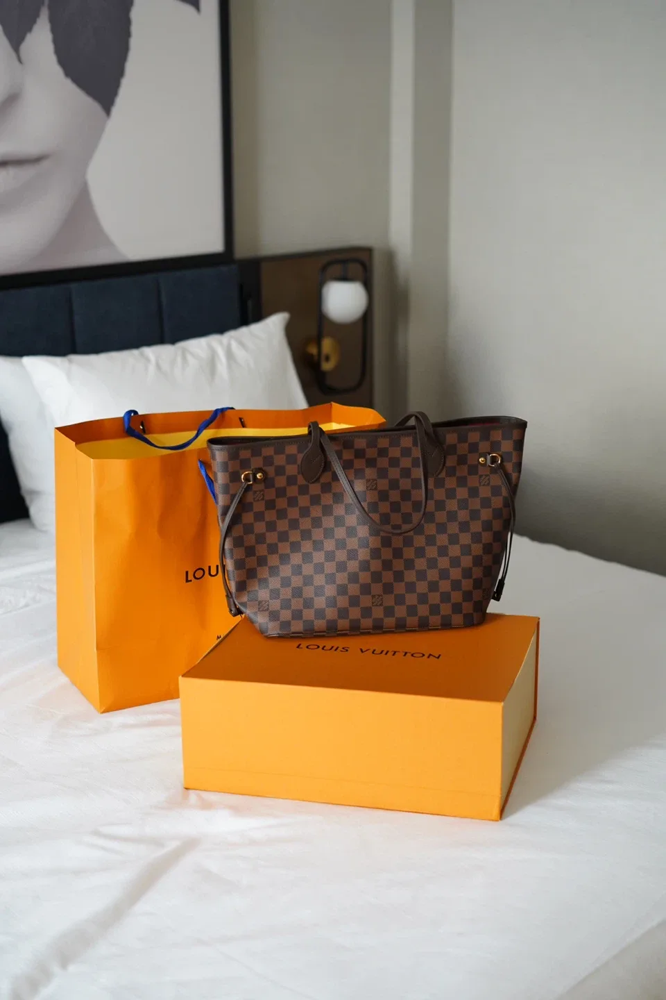 Louis Vuitton Neverfull MM Damier Ebene Tote