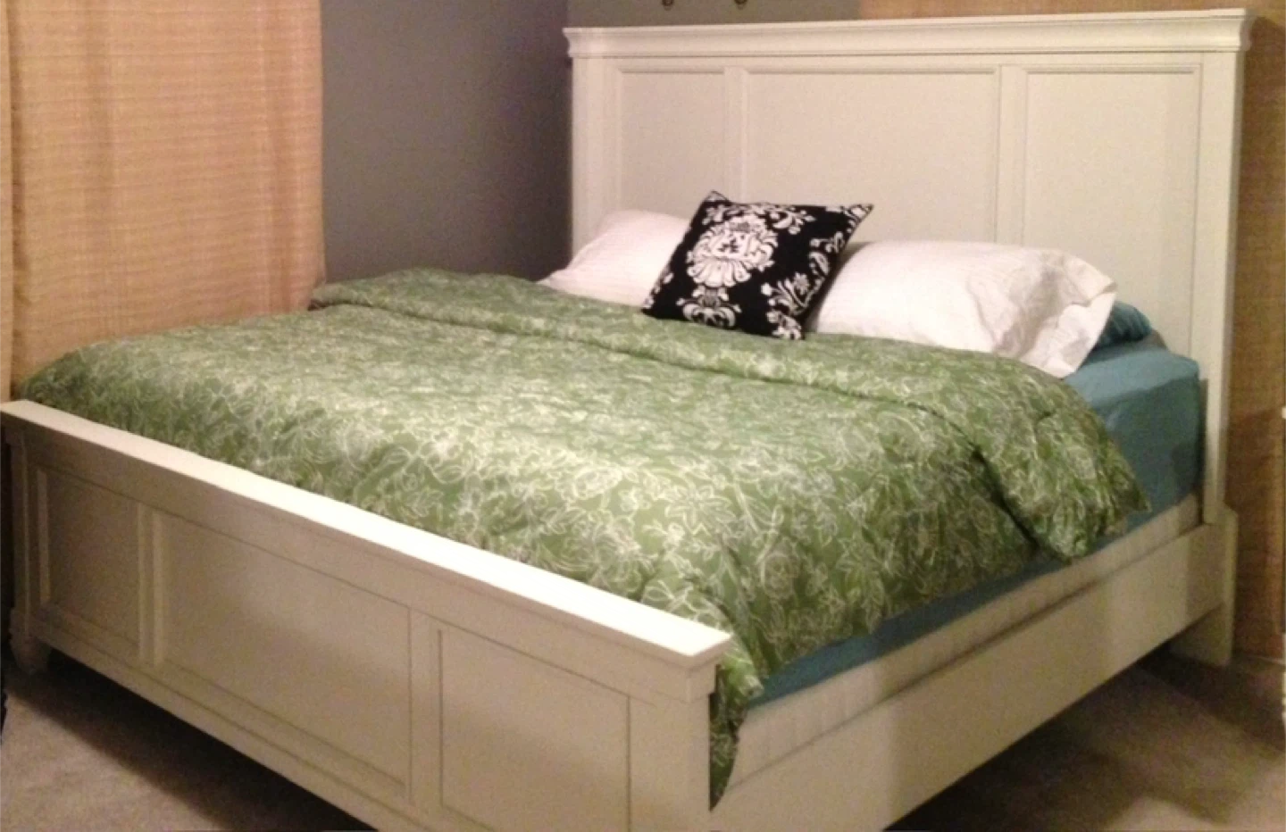 White Dresser with Mirror & Bed Frame - photo 2