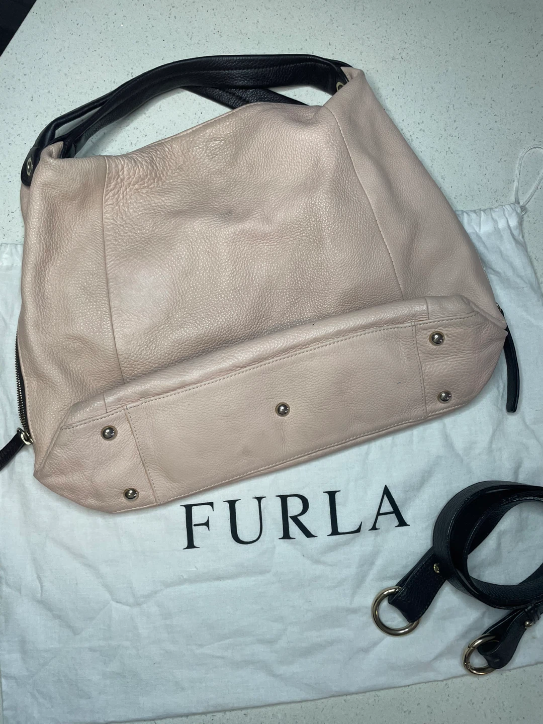 Furla Leather Shoulder Bag - Pastel Pink - photo 4
