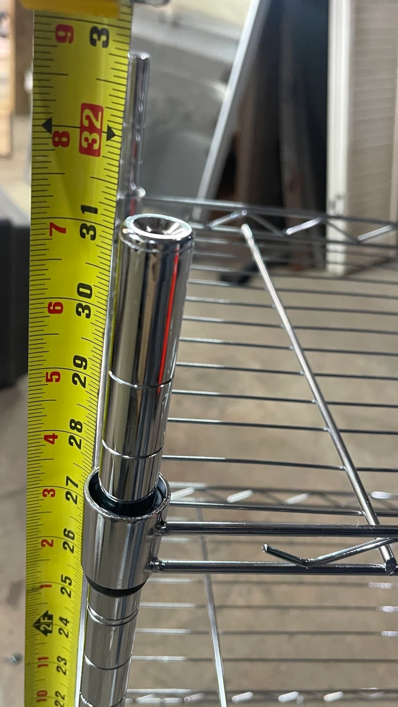 Chrome Wire Shelving Unit - 23x13x31 inches - photo 5