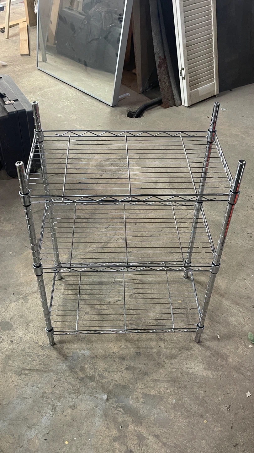 Chrome Wire Shelving Unit - 23x13x31 inches