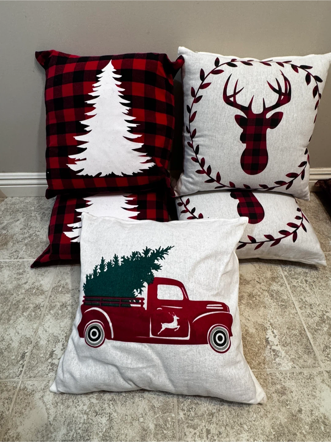 Christmas Decorative Pillows - Set of 5