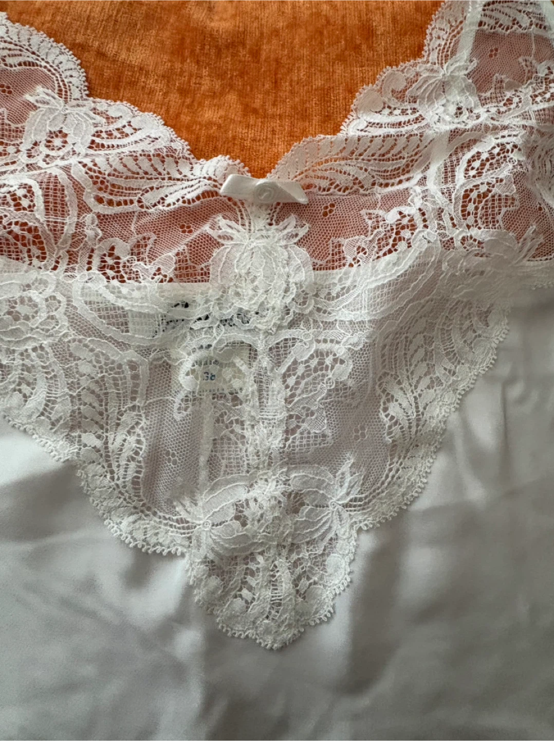 French Maid White Lace Cami - Size 38 - photo 2