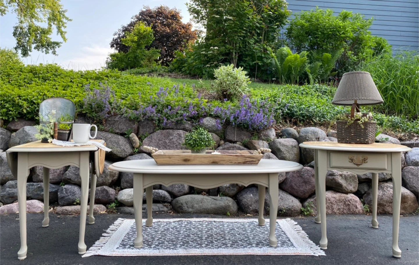 Solid Wood Coffee Table & Two End Tables - photo 5