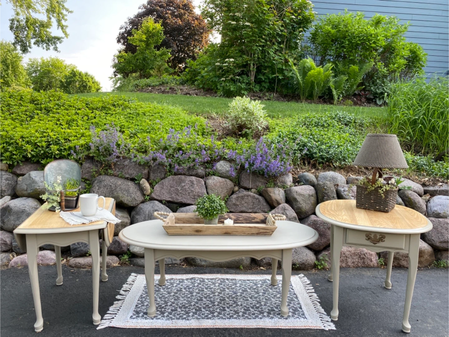 Solid Wood Coffee Table & Two End Tables - photo 3