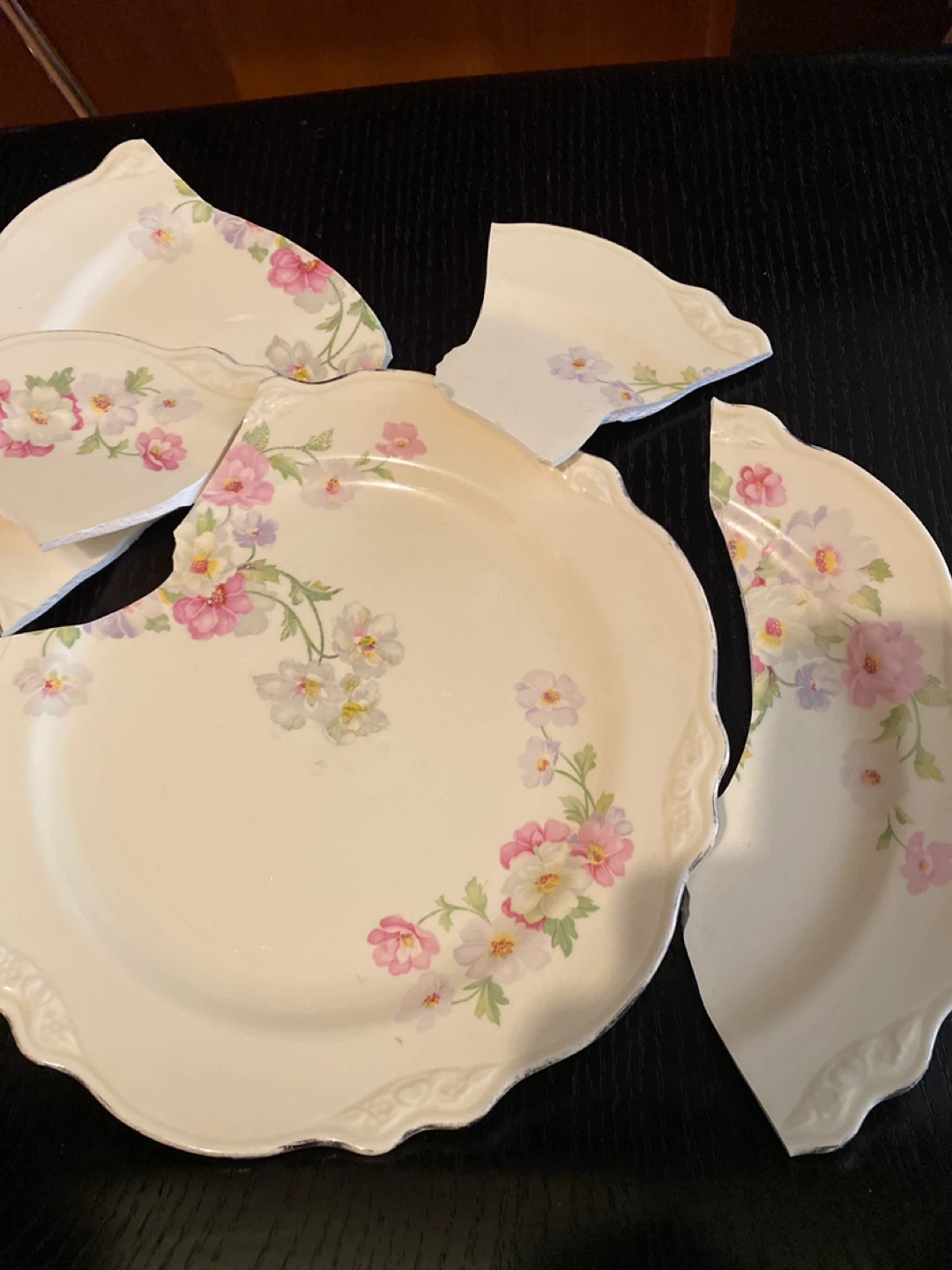 Broken plates for jewelry making