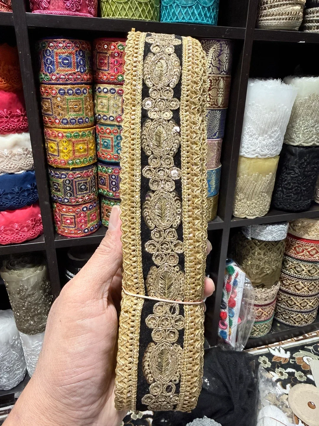 Decorative Embroidered Fabric Ribbon Trim image indicator(2)