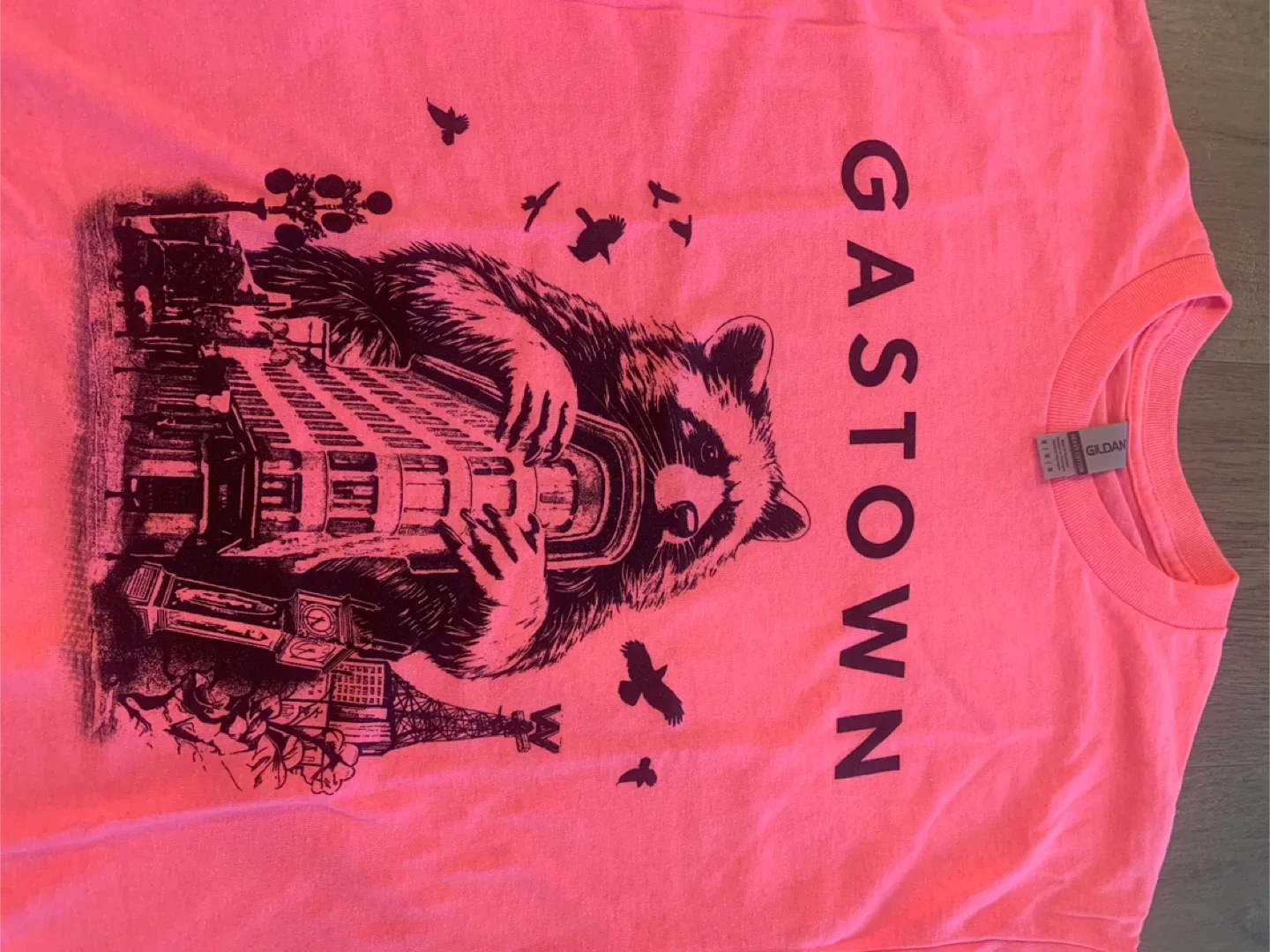 Gildan Gastown Pink T-Shirt - Size M image indicator(2)