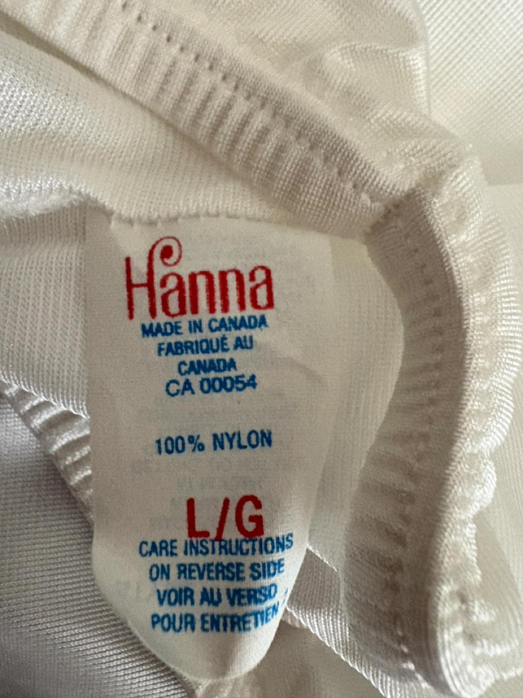 Hanna White Nylon Slip - Size L/G - photo 3