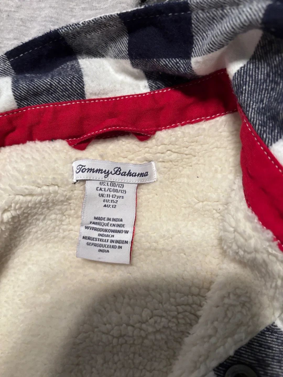 Tommy Bahama Flannel Shirt - Size L (10/12) thumbnail