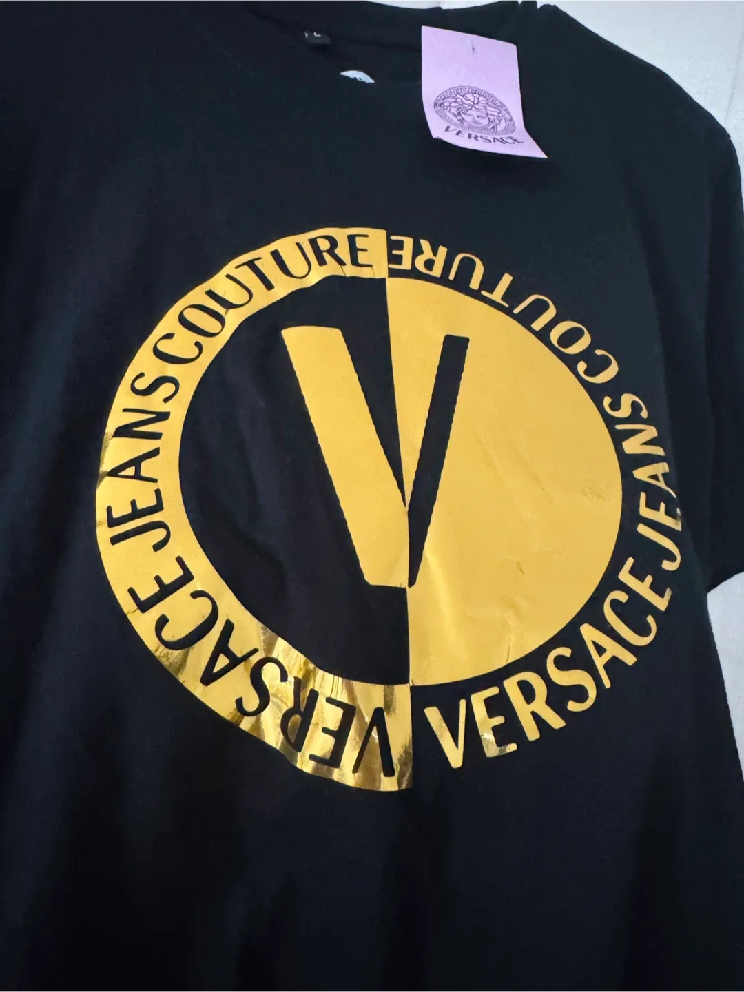 Versace Jeans Couture Black T-Shirt - Size L image indicator(2)