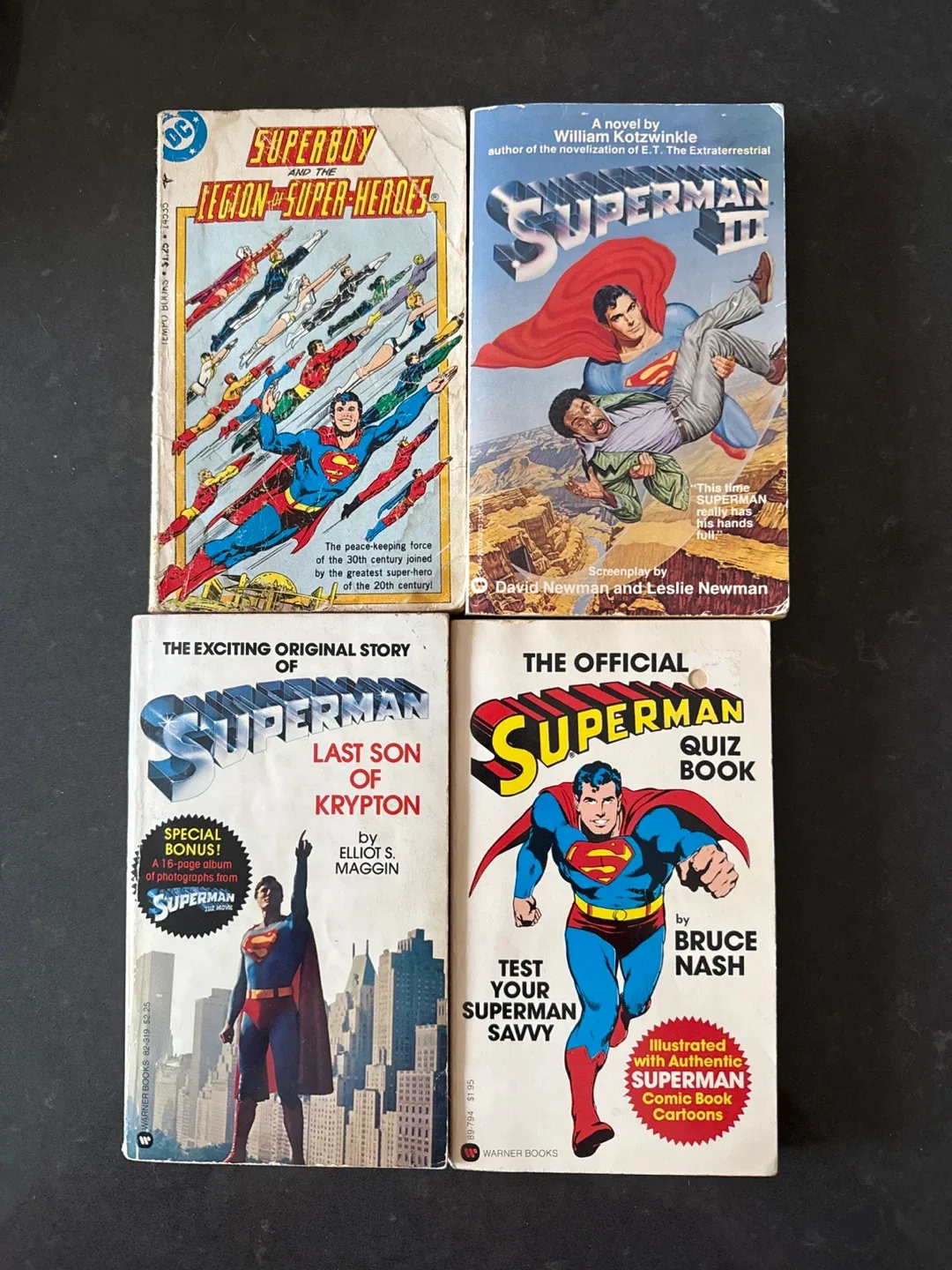 4 Vintage Superman Paperbacks