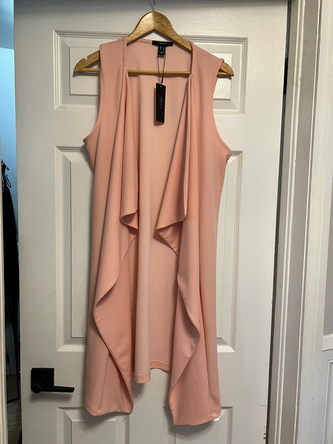 New Forever 21 Sleeveless Draped Vest - Size M
