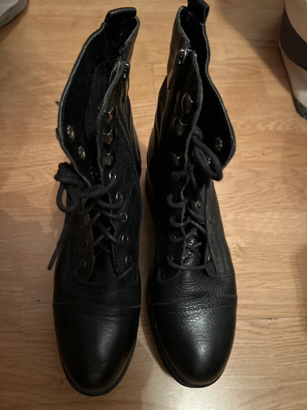 Black Leather Platform Boots 🏆 - photo 3