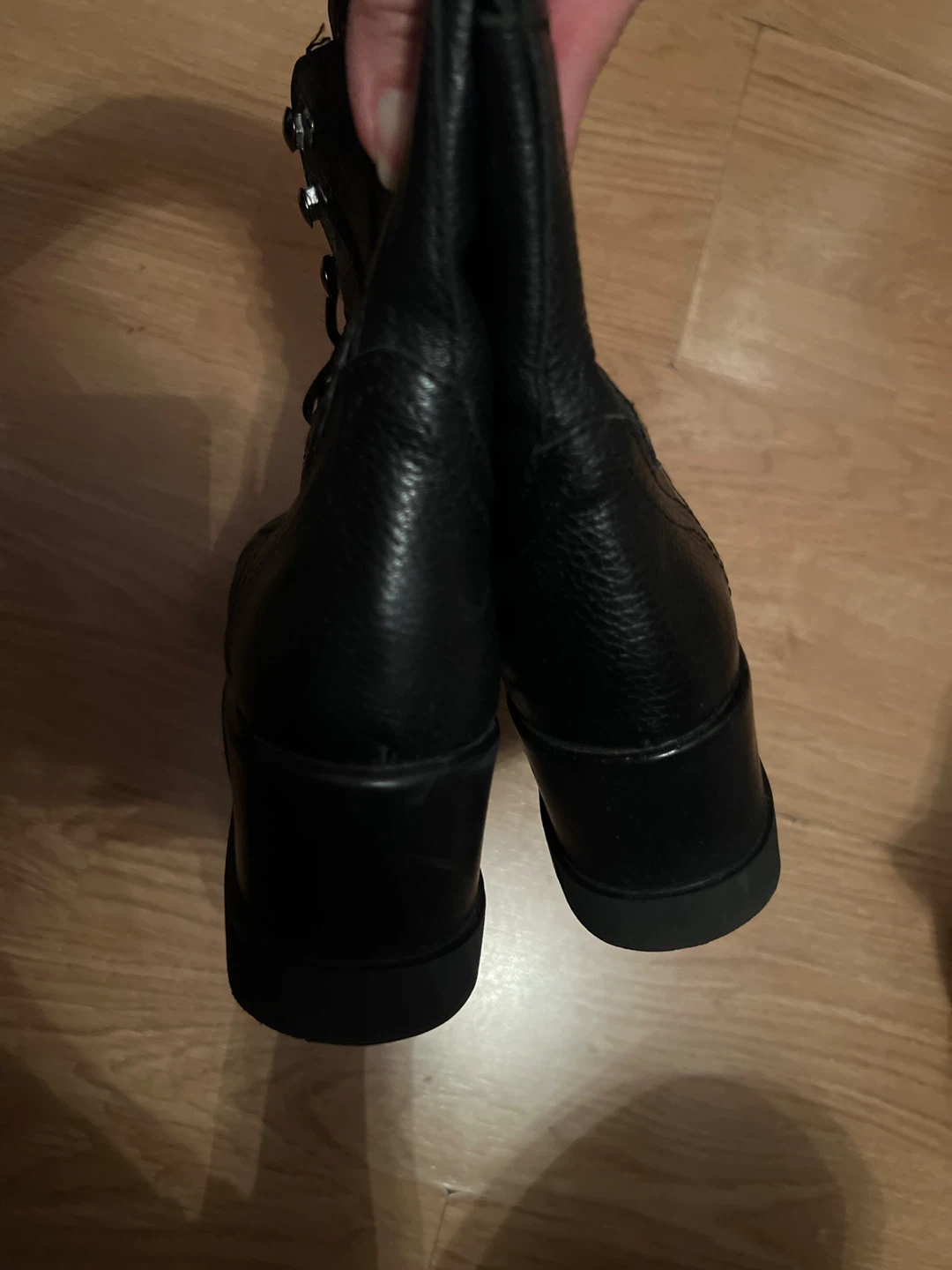 Black Leather Platform Boots 🏆 - photo 4