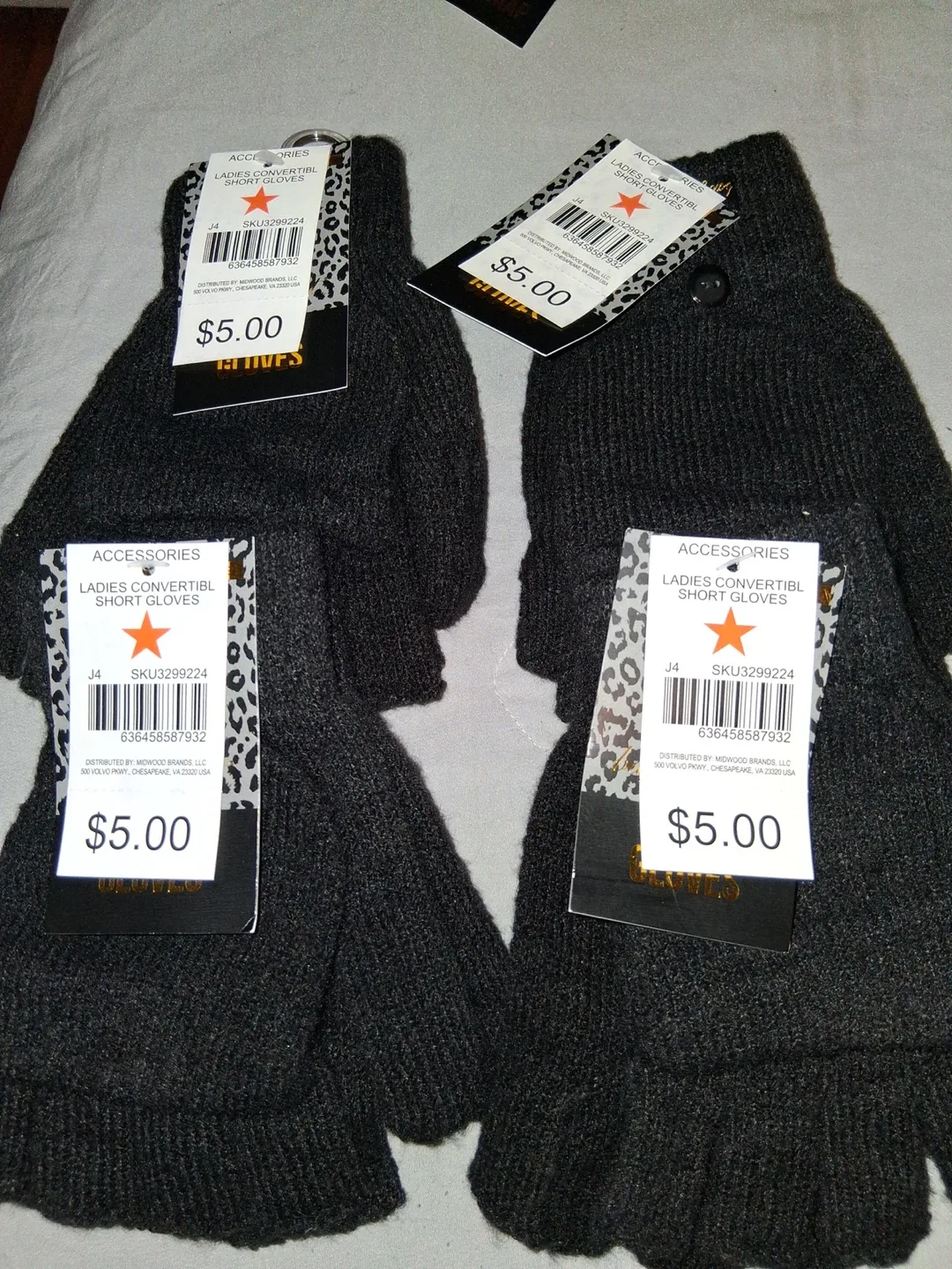 Ladies Convertible Short Gloves - New thumbnail