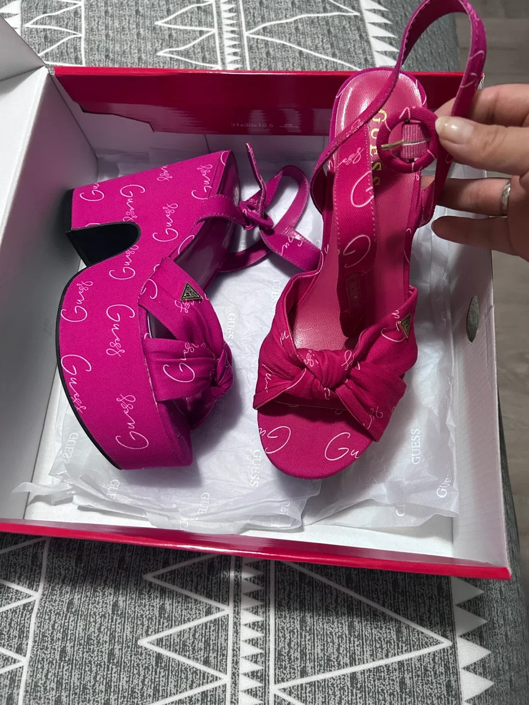 Guess Pink Platform Heels - Size 8.5 image indicator(2)