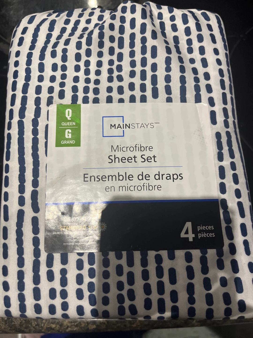 Mainstays Queen Microfibre Sheet Set - 4 Piece
